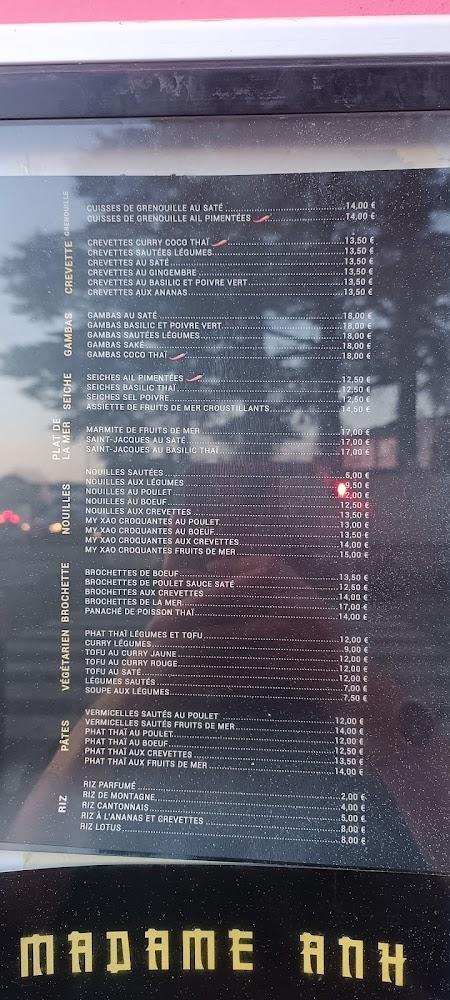 Restaurant Madame Anh - Menu Image 2